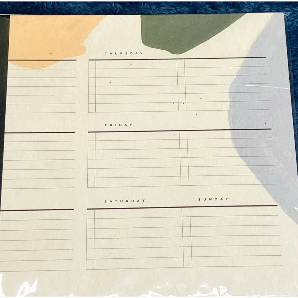 Weekly Planner New Watercolor Desk Pad 50 Sheets 10